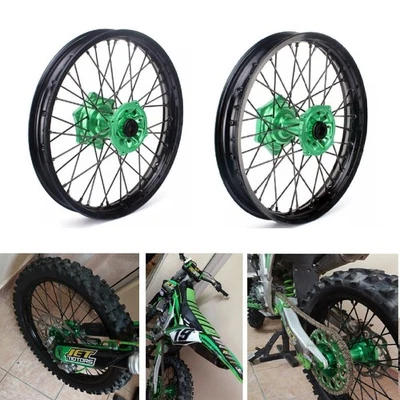 Ruedas mecanizadas CNC de 21"/18" para Kawasaki KX125 KX250 06-13 KX450F KX250F 06-18 Foto 1 de 4