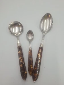 Servizio Tartarughe Eme Lucite Set 3 Pezzi Posate Acciaio Inox 18/10 Italia - Foto 1 di 4
