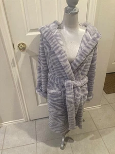 UGG Damen Morgenmantel Aarti Zebra Faux Shearling Kapuze Plüsch Morgenmantel S - Bild 1 von 1