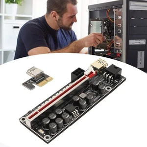 Pcie Riser Powered Adapter Card 6 Pin Compatible 1X 4X 8X 16X Pcie Interfa IDM - Photo 1/12