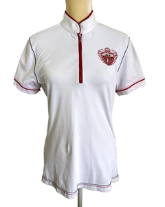 EQUILINE White Show Shirt 46 XL 10 Short Sleeve Equestrian - Picture 1 of 10