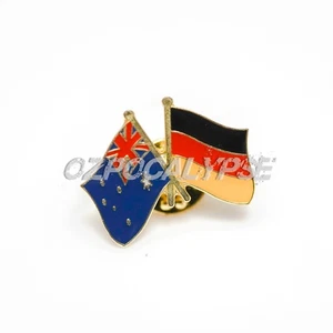 Australia & Germany Friendship Pin - Badge Collar Australian Flag German Deutsch - Picture 1 of 2