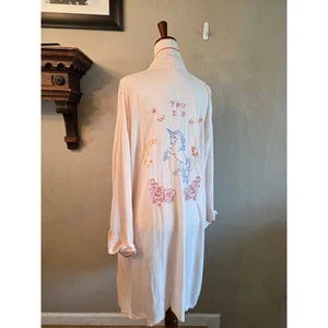 Urban Outfitters Out From Under Unicorn Embroidered Robe SZ M/L - Picture 1 of 4