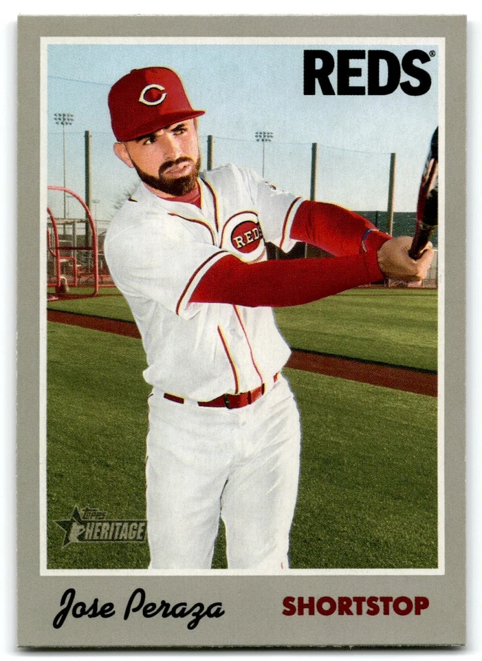 2019 Topps Heritage Jose Peraza Cincinnati Reds #22 - Image 1 of 2