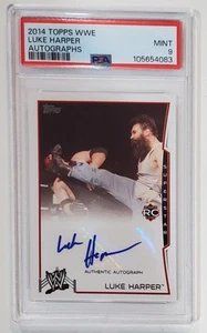 2014 Topps WWE Wrestling Luke Harper Autographs PSA 9 Mint Auto Signed - Bild 1 von 3