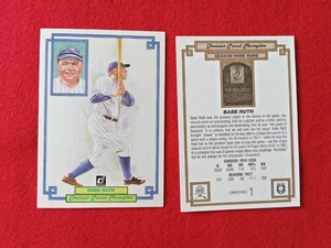 1984 DONRUSS GRAND CHAMPION BB #1 3"×5" Card #1 BABE RUTH  Item 2  NRMT/MT - Picture 1 of 2