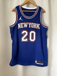 NBA New York Knicks NYK basketball Nike Blue jersey #20 Knox size Large - Picture 1 of 6