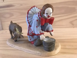 Vintage 1985 Willett’s Clown & Goat Ceramic Figurine Cheri Alderman Whimsical - Picture 1 of 9