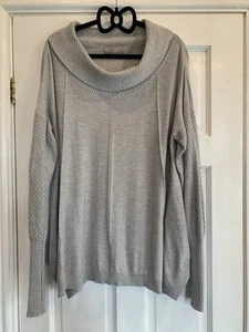 Label Lab Plus Size Lightweight Jumper Top Grey Summer evening Size 22 - Picture 1 of 6