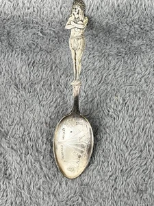 Cucchiaio souvenir argento sterling - nativi americani - capo - tepee indiano - Foto 1 di 15
