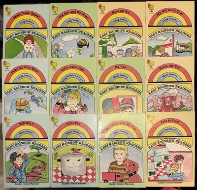 Lot of 12 Early Easy Rainbow Readers Long & Short Vowel Sounds TCM 380-391 - Image 1 of 2