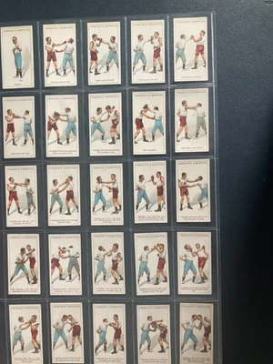cigarette cards boxing 1924 full set - Image 1 of 2