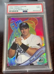 Joseph Canseco Topps 1999 refractor cromado totalmente grabado #AE7 PSA 9 POP 5 - Imagen 1 de 2