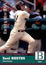 2005 Brockton Rox Grandstand #29 Saul Bustos Odessa Texas TX Baseball Card