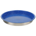Stainless Steel Pizza Pan Tray 12" Round Non-stick Crisper Blue