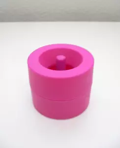 Pink Magnetic Paper Clip Holder Desk Organizer 2.25" Tall Plastic BN - Picture 1 of 7