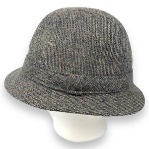 Vtg PENDLETON Virgin Wool Tweed Lined Fedora Retro Grandpa Top Hat USA Large - Picture 1 of 10