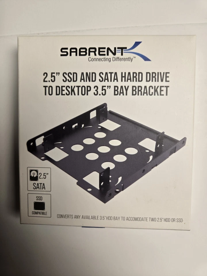 Sabrent 2.5 SSD/SATA Hard Drive to 3.5 SATA Bay Converter - Image 1 of 3