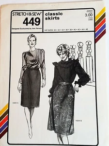 1982 Stretch & Sew 449 Classic Skirts Womens Hip 30-46 Ann Person Pattern Unused - Picture 1 of 4