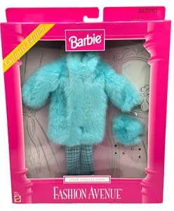 BK~ #I NIB BARBIE DOLL FASHION AVENUE 1999 COAT COLLECTION BLUE FUR 22155 22159 - Picture 1 of 1