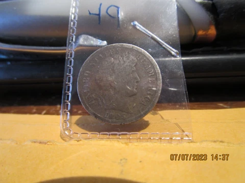 1905 S Barber Dime XF Cover