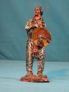 Native American Sculpture Indian Warrior with Shield by Youngs. - Picture 1 of 7