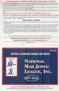 National Mah Jongg League, Inc – Official Standard Hands & Rules 2017 - Picture 1 of 1