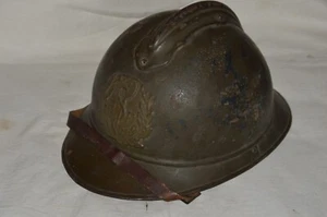 CASQUE ADRIAN 1915 ATTRIBUT DU SERVICE DE SANTE-COLONIALE-MEDECIN 1914/1918 - Picture 1 of 8