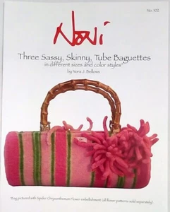 NONI 3 Sassy Skinny Tube Baguettes Knitting Pattern Felted Purse Bag 2005 #102 - Picture 1 of 6