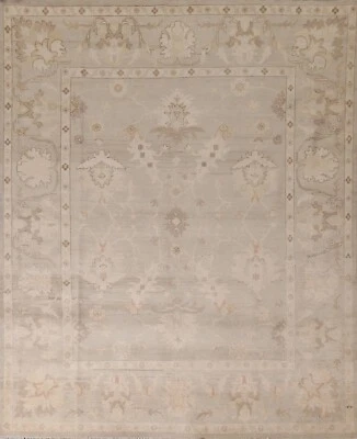 Muted Super Kazak Geometric Oriental Handmade Living Room Rug Area Carpet 9'x10' - Image 1 of 4