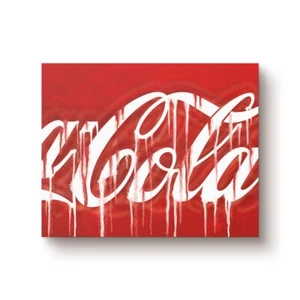 Quadro Moderno Coca Cola Tributo Mario Schifano Riproduzione su Tela Coca Cola - Imagen 1 de 8