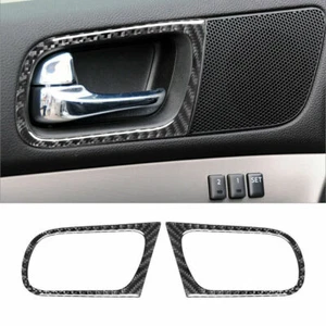 Cubierta de manija de puerta delantera de fibra de carbono para Infiniti G37 sedán 2010-2013 2 piezas - Imagen 1 de 6
