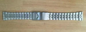Cinturino Orologio Fibbia Cattura di Sicurezza Acciaio Inox 20mm CCP04 Bracciale Orologio Da Polso - Foto 1 di 6
