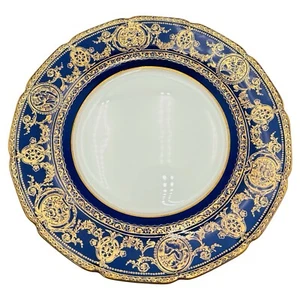 Antique Royal Doulton Cobalt Blue With Gold Plate Tiffany & Co New York RARE - Picture 1 of 11