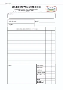 One A4 Portrait Duplicate Garage Repair Book / Invoice - NCR COLOUR 50 sets - Picture 1 of 3