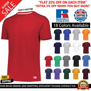 Russell Athletic Men's Dri-Power Essential Blend Tee Sports T-Shirt S-4XL 64STTM