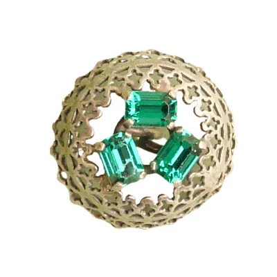 Button Antique - Jewellery/Rhinestone - 22 MM - 19th C. - Jewel Button - Image 1 of 4