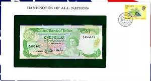 *Banknotes of All Nations Belize $1 1983 UNC P-43 Prefix A/6 480161 - Picture 1 of 2