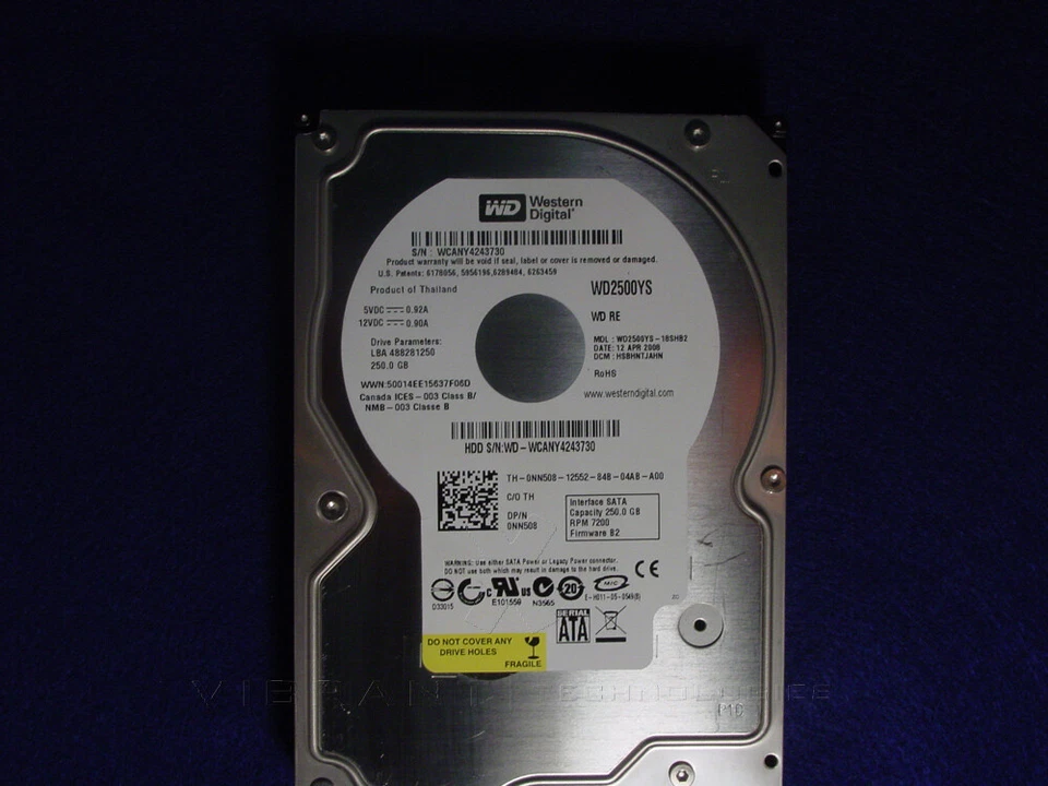 WD2500YS Western Digital RE 250GB,Internal,7200 RPM 3.5" Desktop SATA HDD WD - Image 1 of 1