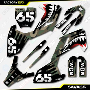Kit de gráficos Woodland Camo Savage Racing se adapta a pegatina 17-24 Husqvarna TC65 TC 65 - Imagen 1 de 5