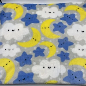 Walmart blau gelb Sterne Babydecke Plüsch grau Wolken Stern Mond Kleinkind 40x50 - Bild 1 von 4