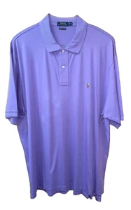 Mens Polo Ralph Lauren Pima Soft Touch  3XLT Tall   Short Sleeve Purple Polo - Picture 1 of 4