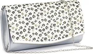 Evening Bag Clutch Purses for Women Dressy Clutch Bags Sparkling Weddin (Sliver) - Picture 1 of 6