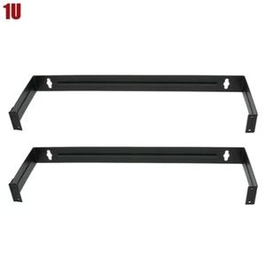 2 Pcs 1U 19" Wall Mount Hinge Bracket For 12/24 Port Patch Panel 6" Depth Steel - Picture 1 of 2