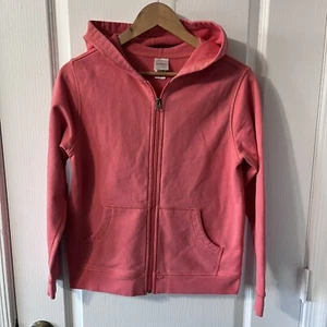 Hanna Andersson Girls Zip Up Hoodie Jacket Pink Size 12 Large - Picture 1 of 7