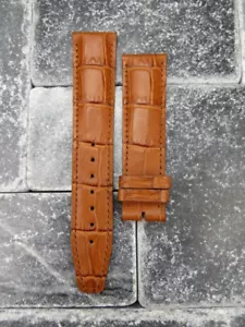 Neu 20mm genarbtes Lederband Honigbraun Uhrenarmband für IWC Pilot Portugieser R - Bild 1 von 6