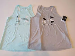 Under Armour Girls Youth Tech Big Logo Graphic Tank Tops Nwt - Picture 1 of 7
