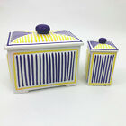 Donacer Hand Painted Portugal 2 Piece Canister Set
