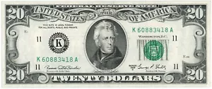 1969 C $20 Dallas Federal Reserve Note ☆☆ Almost Uncirculated ☆☆ 418A - Picture 1 of 2
