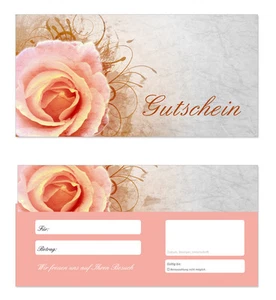 50 x Geschenkgutscheine (Blumen-612) TOP Gutscheine für Wellness  Massagen uvm - Bild 1 von 1